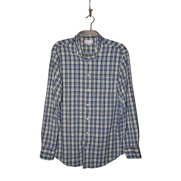 PETER MILLAR $135 Crown Sport Summer Comfort Stretch Plaid Button Down Men's M - Picture 1 of 4